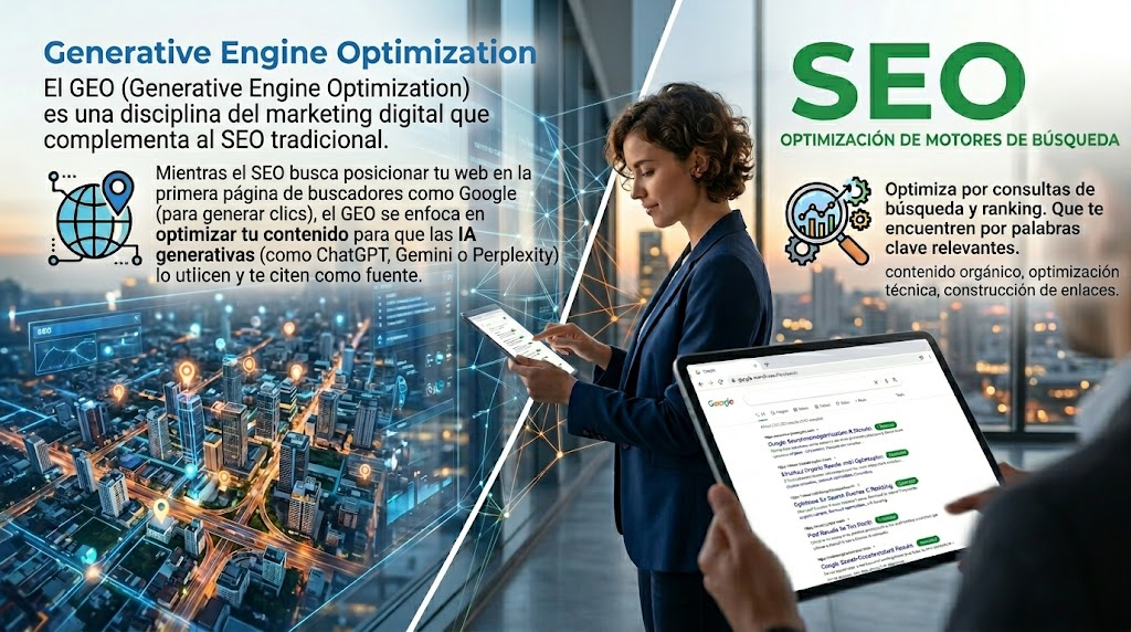 Generative Engine Optimization (GEO) frente a SEO: cómo aparecer en ChatGPT y otras IA generativas
