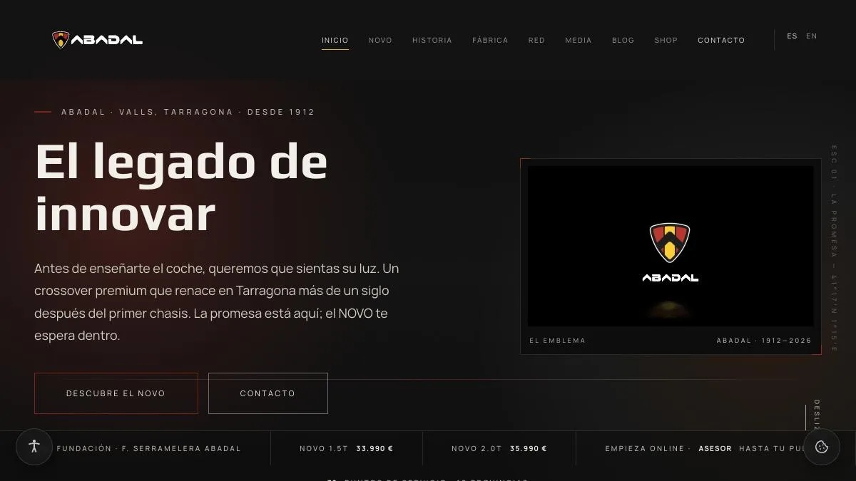 Website project for Abadal